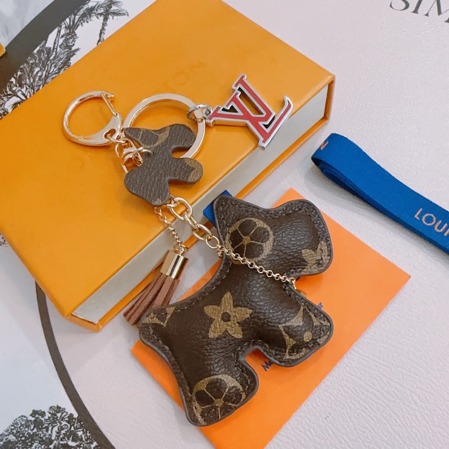 Louis Vuitton Monogram Dog Keychain